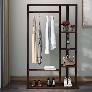 Open bamboo wardrobe