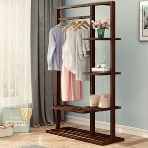 Open bamboo wardrobe