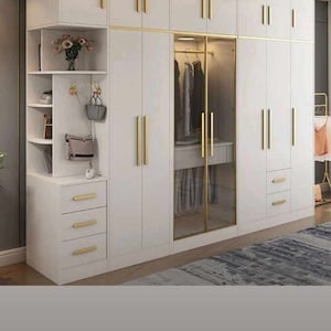 Whole wardrobe plate-type full set of Assemble Furniture simple Bedroom Five door Economical Wardrobe AliExpress