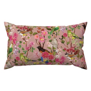 Blush Floral Accent Pillow