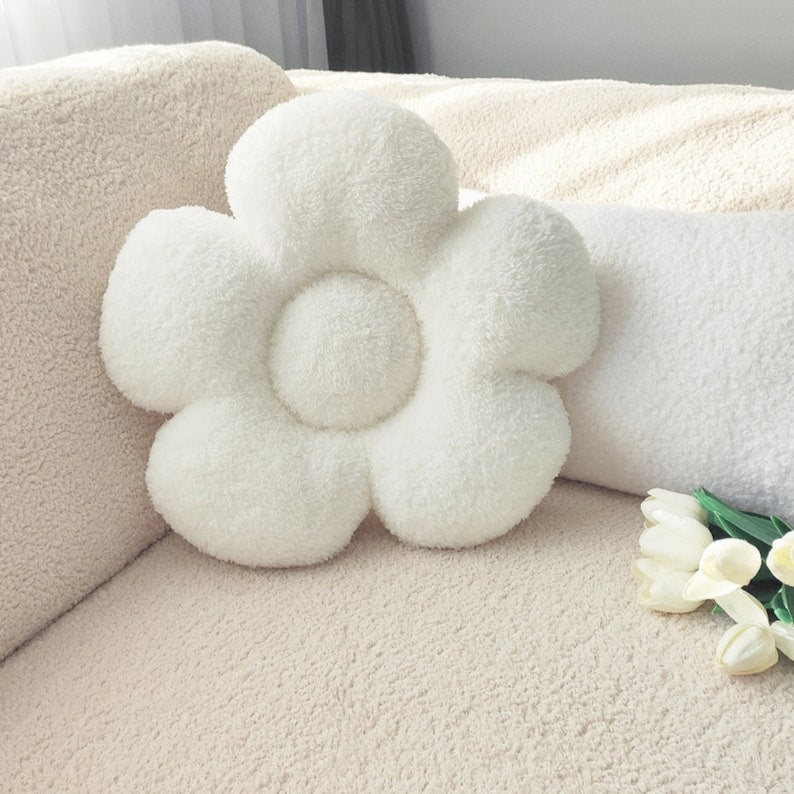 Daisy pillow, Flower pillow, cushion