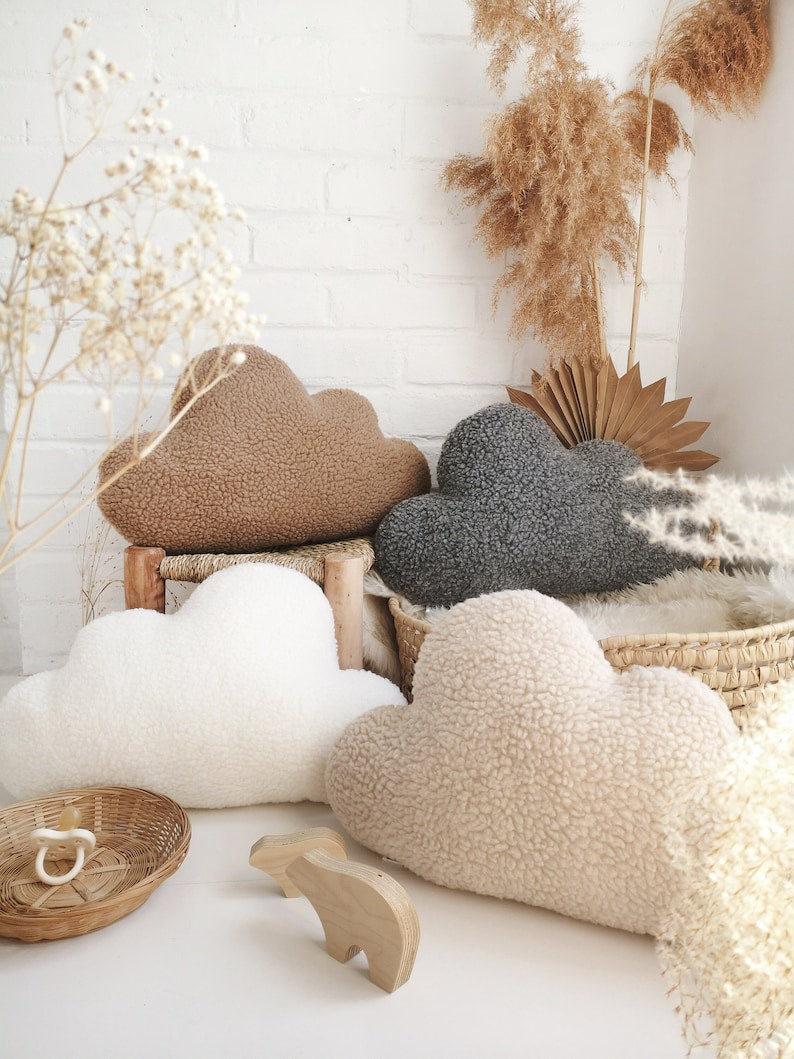 Teddy Boucle Cloud Cushion | Nursery Decor