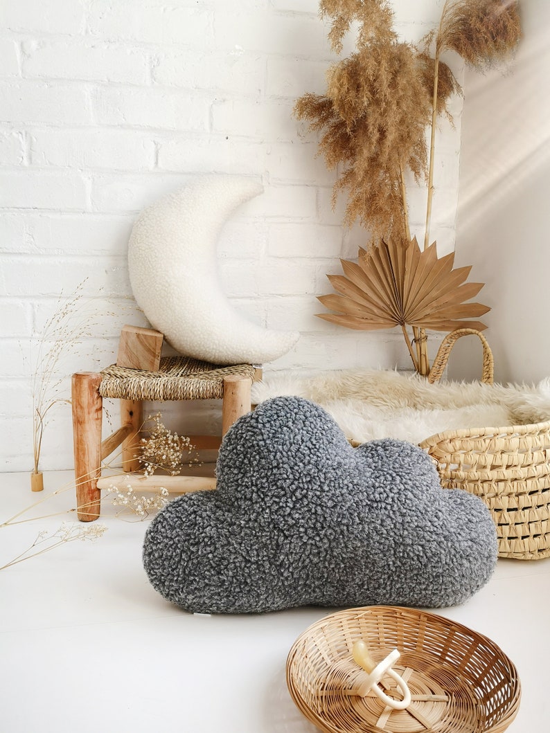 Teddy Boucle Cloud Cushion | Nursery Decor