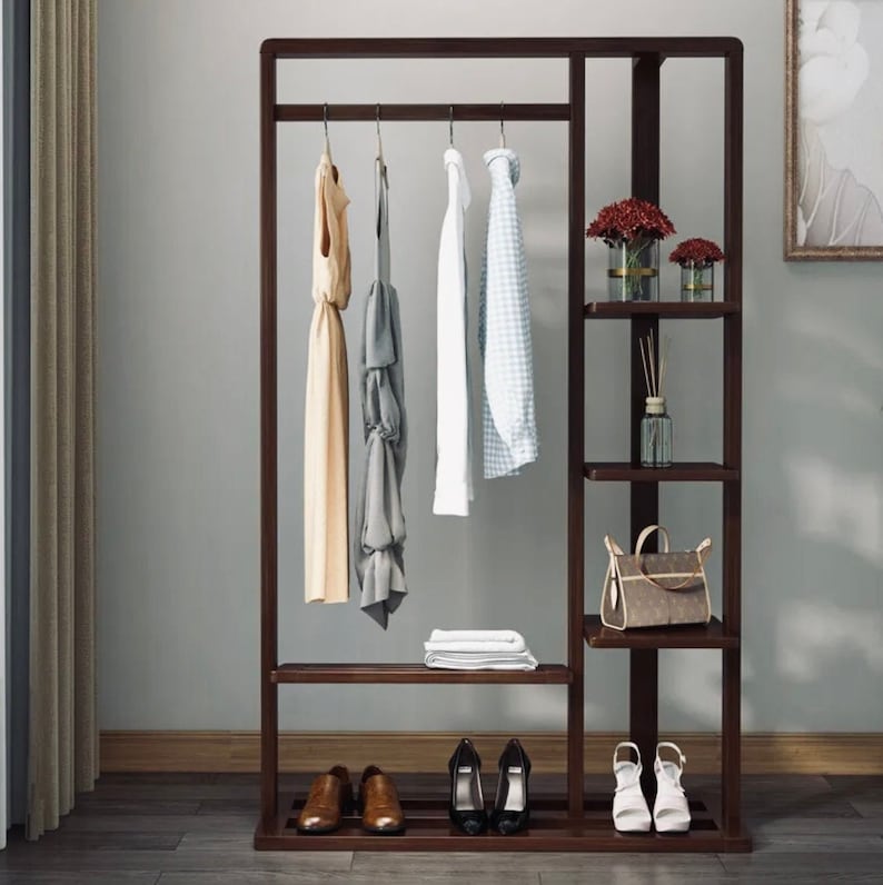 Open bamboo wardrobe