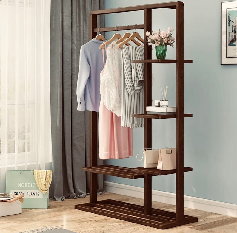 Open bamboo wardrobe