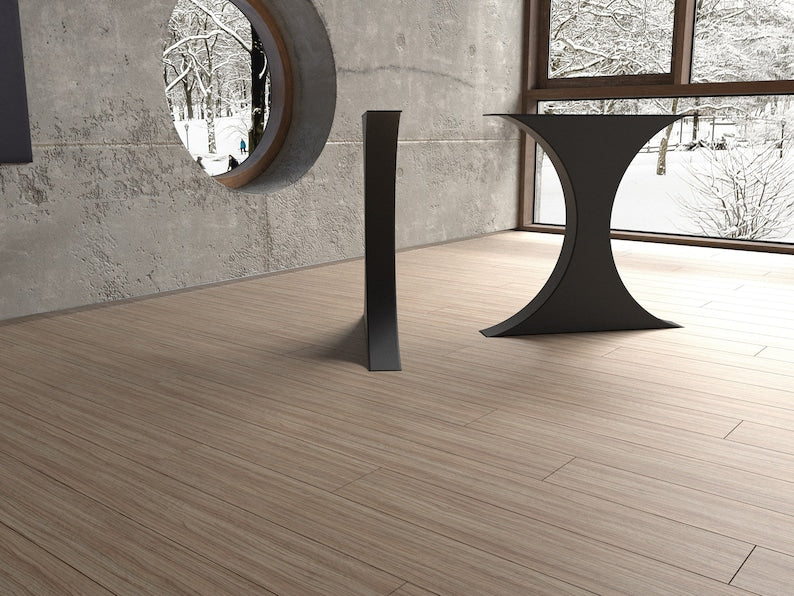 Handmade dining table legs with unique design for premium table tops HEAVY-DUTY. Handmade in Europe with premium materials [FLNDXW10]