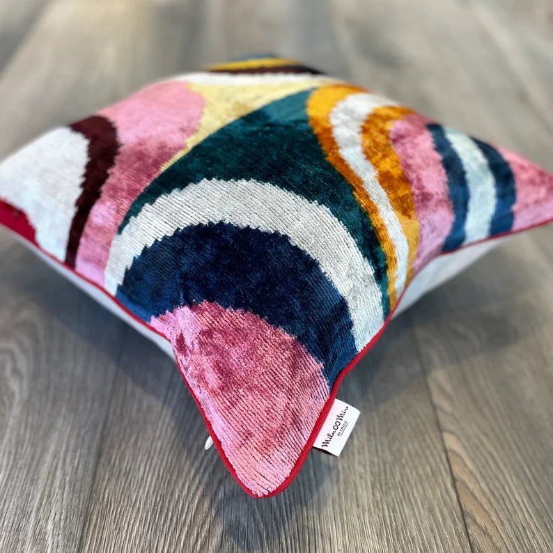 Velvet Ikat Pillow Picasso