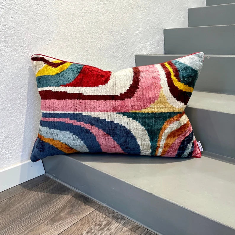 Velvet Ikat Pillow Picasso