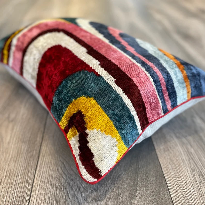 Velvet Ikat Pillow Picasso