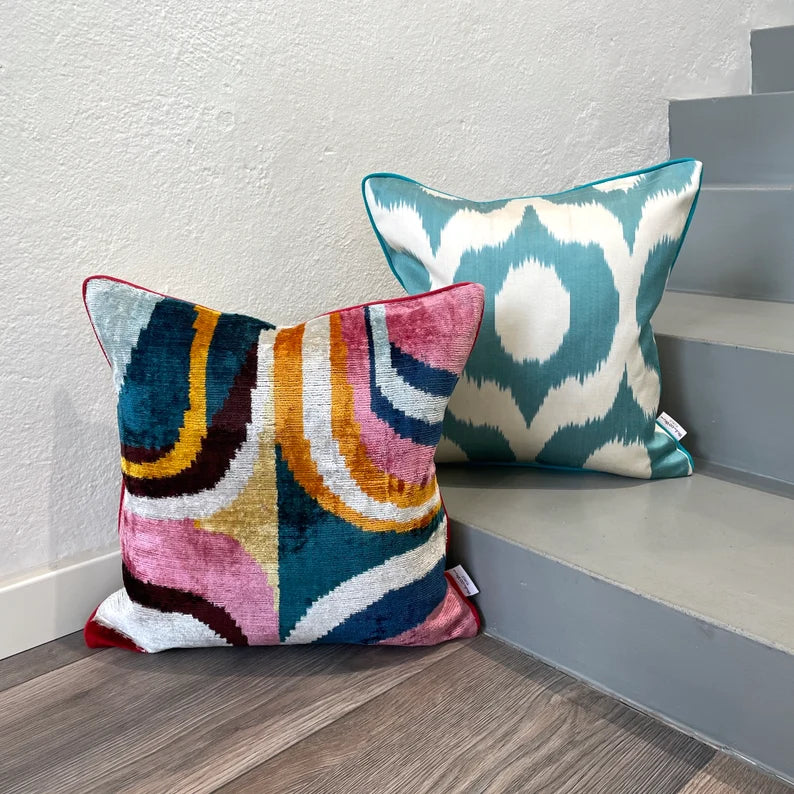 Velvet Ikat Pillow Picasso