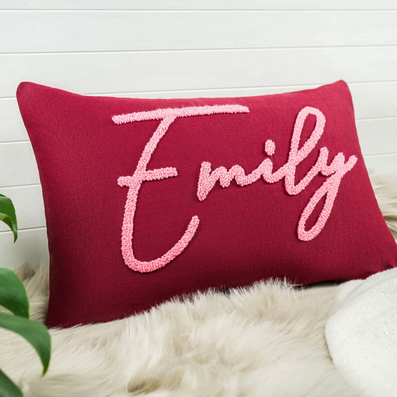 Custom Embroidered Pillow Personalized Gift