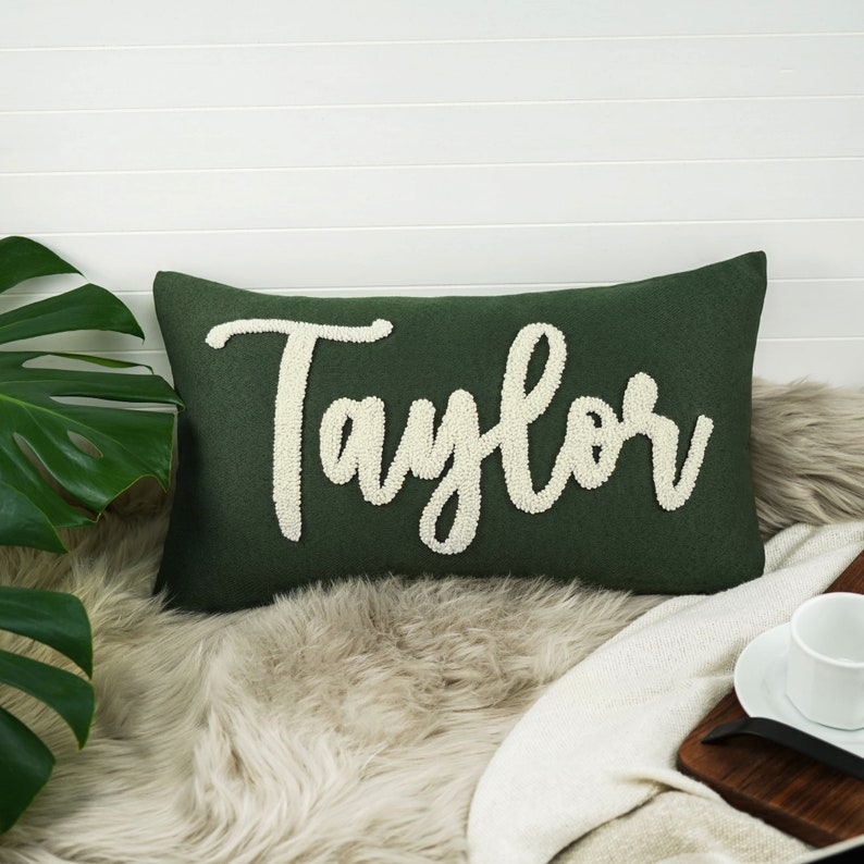 Custom Embroidered Pillow Personalized Gift