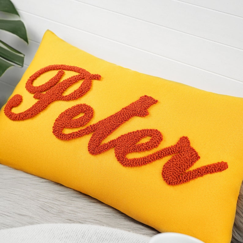 Custom Embroidered Pillow Personalized Gift