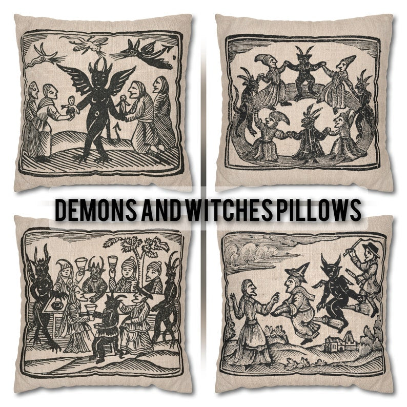 Witches and Demons Exchange Dolls Accent Pillow