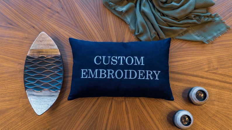 Custom Embroidery Pillow, Customize Pillow