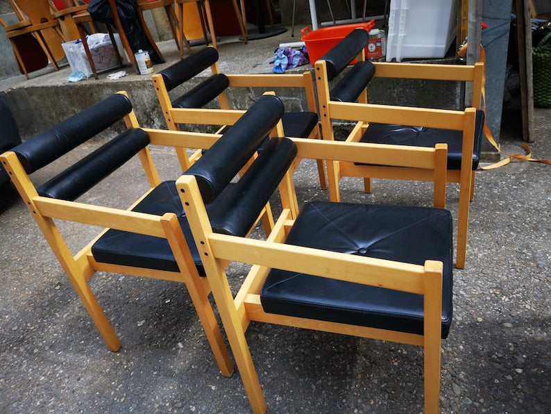 6x Austrian vintage chairs