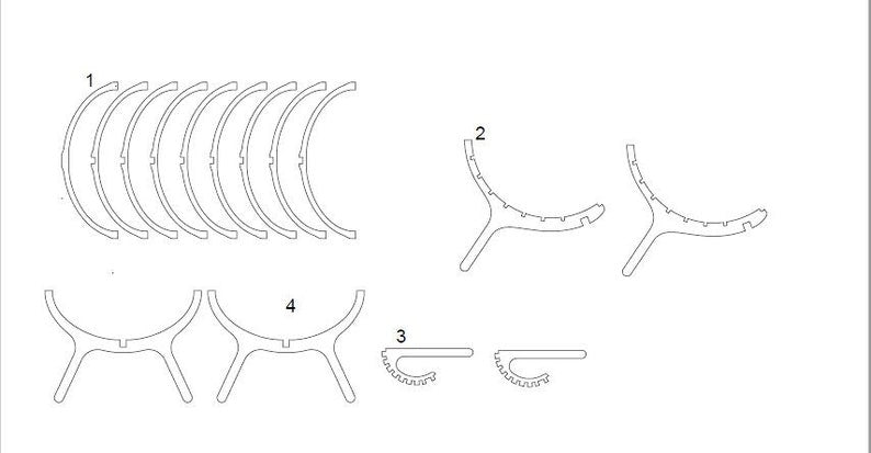 Wooden chair, cnc chair, laser cut files, cnc files, dxf files, vcarve files, cnc wooden furniture, cdr files, cnc carving