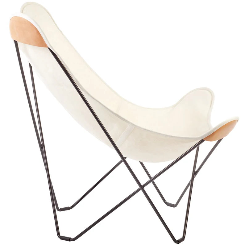 White Canvas Butterfly Chair