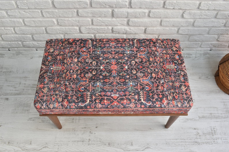 Bedroom bench / ottoman bench / sitting bench / bench for kitchen table / ethnic kilim bench / footstool ottoman / entryway bench