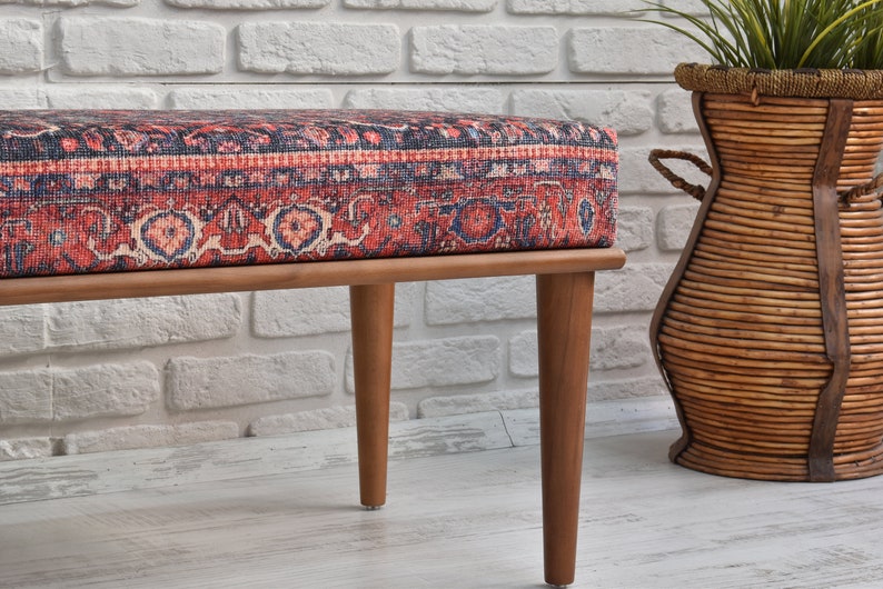 Bedroom bench / ottoman bench / sitting bench / bench for kitchen table / ethnic kilim bench / footstool ottoman / entryway bench