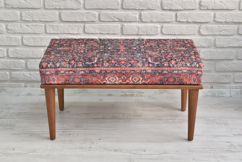 Bedroom bench / ottoman bench / sitting bench / bench for kitchen table / ethnic kilim bench / footstool ottoman / entryway bench