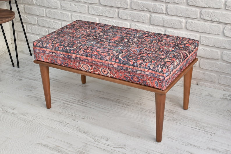 Bedroom bench / ottoman bench / sitting bench / bench for kitchen table / ethnic kilim bench / footstool ottoman / entryway bench