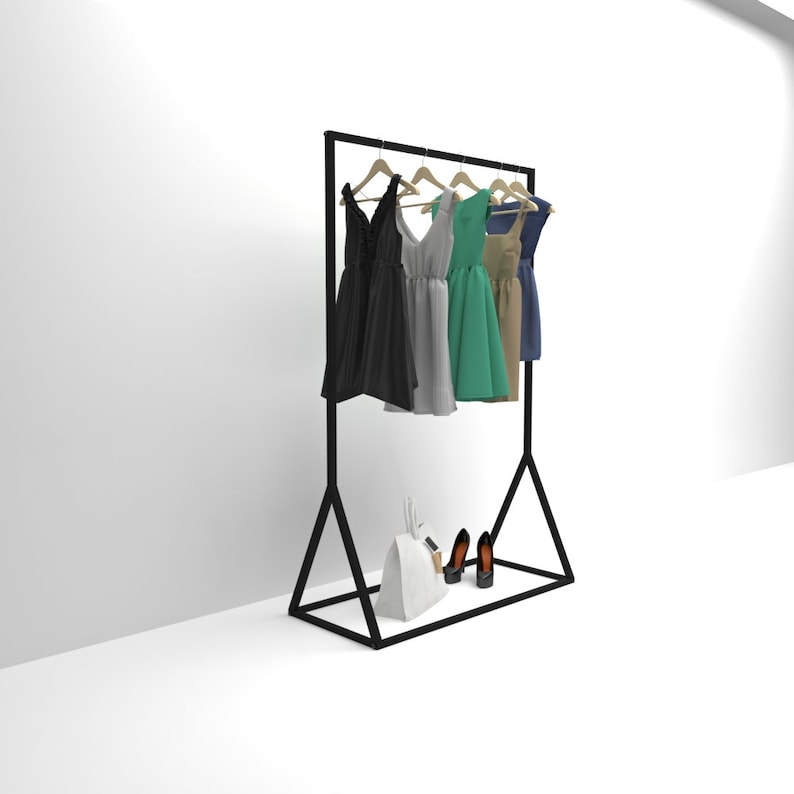 FreeStanding Open Clothes Rail,Open Wardrobe,Hanging Organizer, Standing Garment Rod,Changing Room Clothes Display,Entryway Hanger Rod