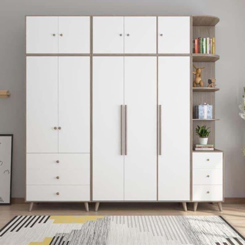 Whole wardrobe plate-type full set of Assemble Furniture simple Bedroom Five door Economical Wardrobe AliExpress