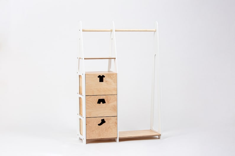 Children wardrobe Montessori clothing rack