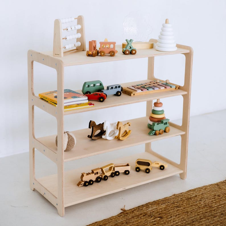 Set of 3 Shelves: Toy Storage + Montessori Wardrobe